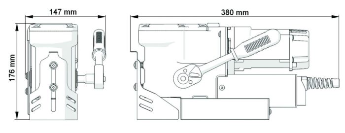 D1 LP Low Profile Electric Mag Drill
